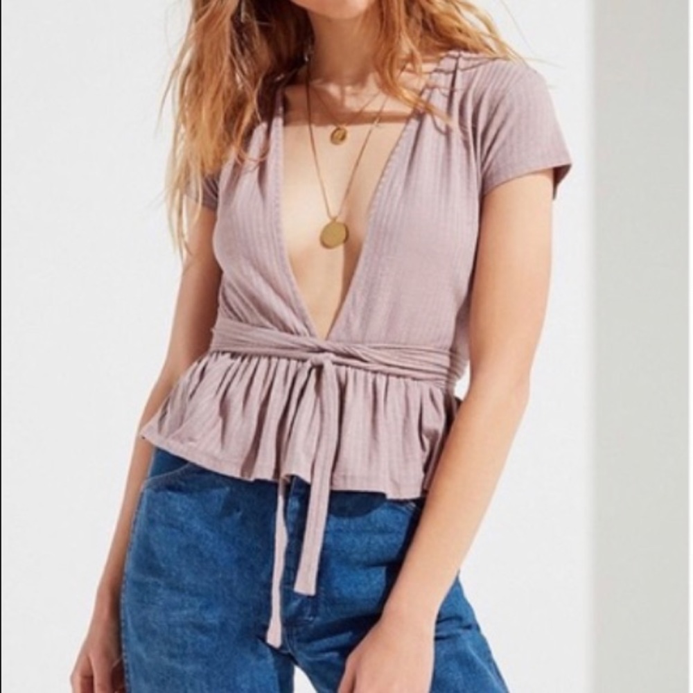 Urban outfitters tie in front top